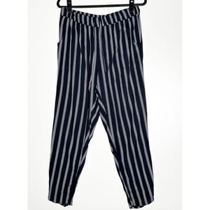 American Eagle Striped Pull On Drawstring Flowy Pants Women's Size Large